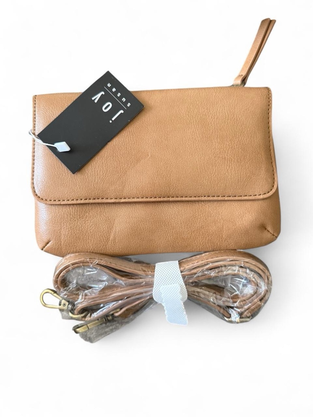 Joy Susan Tan Crossbody Wallet with Detachable Strap